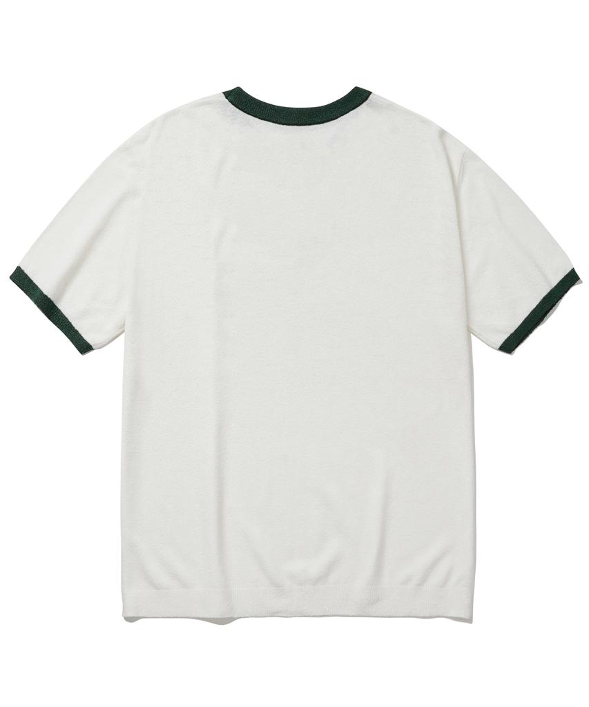 GRAYBLVD Aras Ringer Knit Short Sleeve Gkbst33 (Green)