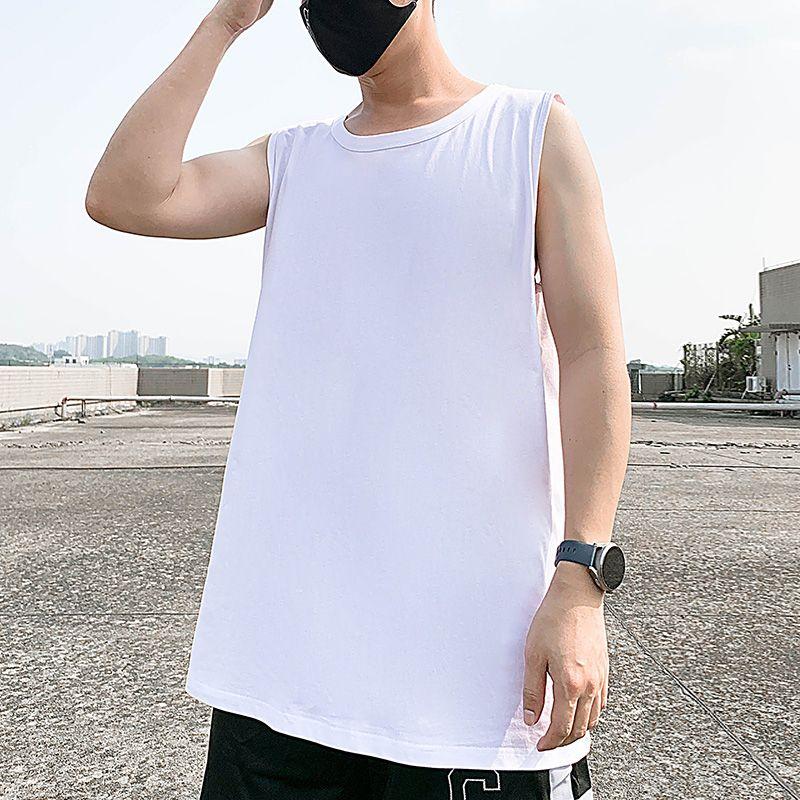 

Мода Мода Бренд Принт Спорт Мужская Майка Лето Тренировка Повседневная Баскетбольная Поддева Свободная Большого Размера Футболка без Рукавов Мужская Pure white vest 2XL