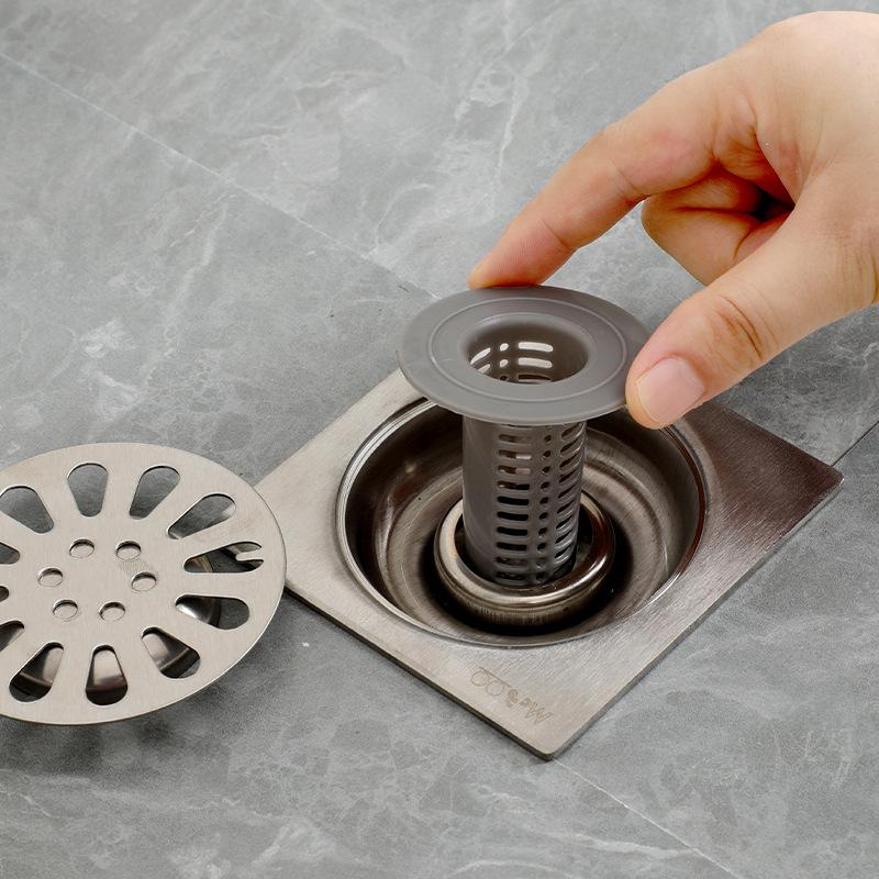 Bathroom Floor Drain Filter Anti-hair Floor Drain Cover Kitchen Sewer Anti-insect Anti-clogging Filter