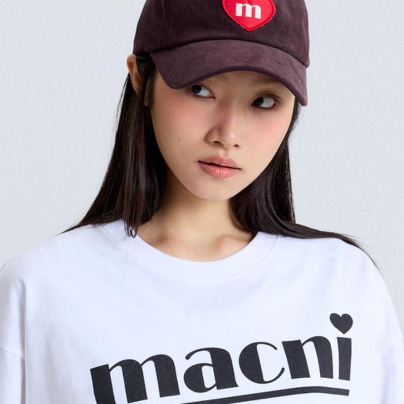

macni CORDUROY HEART DEEP BALL CAP BROWN BROWN_FREE