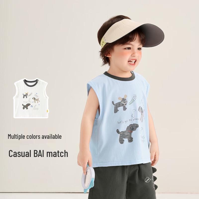 Kaka Panda Unisex Summer Thin Cotton Baby Vest