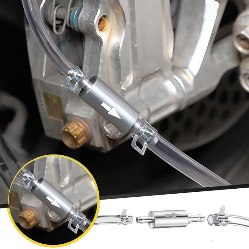 1PCS Brake Fluid Bleeder Hose with One-Way Non-Return Check Valve Auto Car Vehicle Motorcycle Brake Clutch Bleeder Hose Pipe Kit