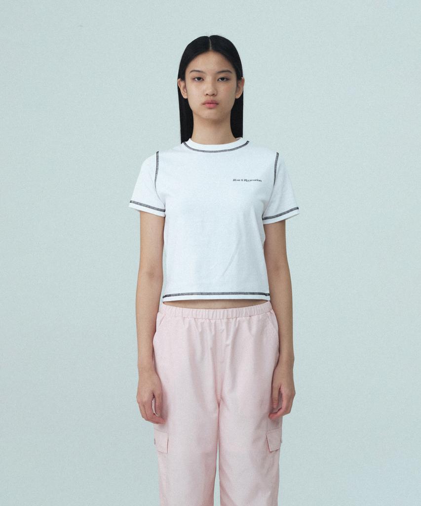 REST&RECREATION Color Stitch T-Shirt - White
