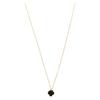 Flower Mini Design Brass Necklace Women's Black KM8350BLACK
