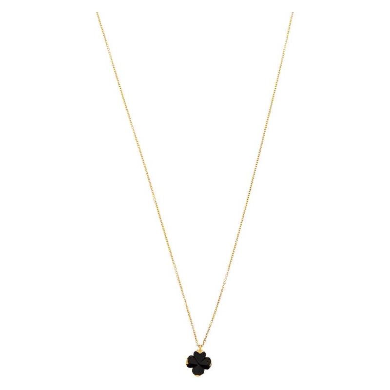 Kate Spade Flower Mini Design Brass Necklace Women's Black KM8350BLACK