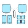 Clear Flexible Case with Carabiner Protector Cover for Rings Charger Shell Dustproof Charging Case Cover