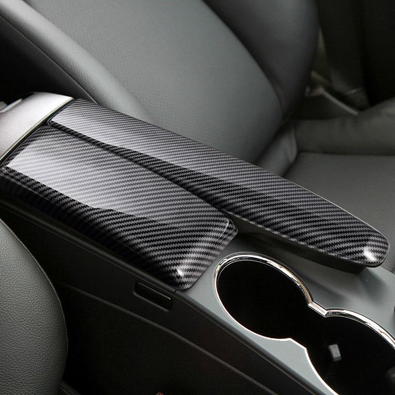 Car Center Armrest Rest Box Panel Cover ABS Carbon Fiber For Benz C W204 E W212 E Class W212 2010-2013 GLK X204 2008-2015 Parts