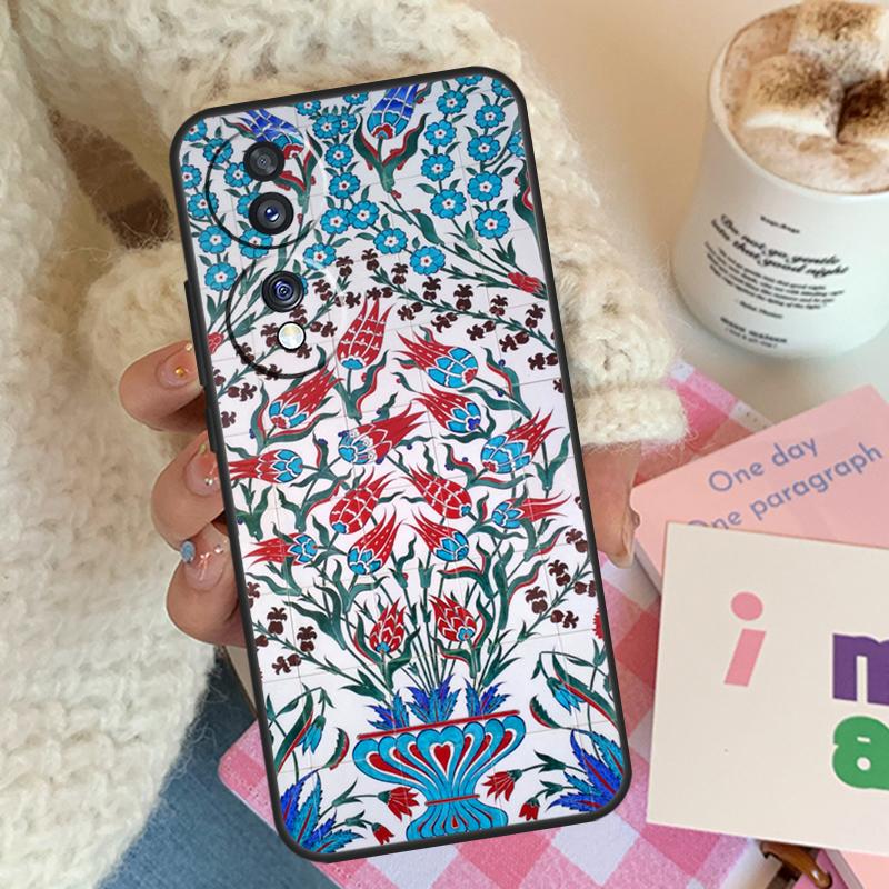

Древние Цветочные Плитки Для Чехол Honor Magic 5 6 7 8 Pro Для Honor 400 200 Lite 50 70 90 X8c X8b X9a X9b X9c X9d Win Honor 70 Lite
