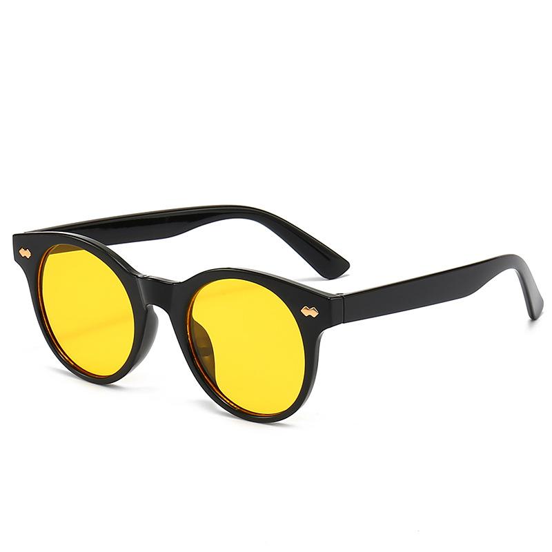 JYL TS Round Sunglasses With Rivets Style For Men Women M5341