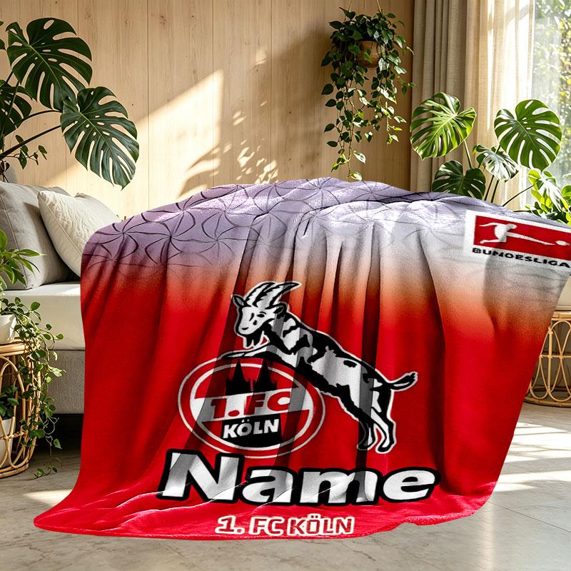 Individuelle personalisierte FC Köln Print Decke, Heimdekoration, Schlafzimmer, Sofa, Camping, Couch, Geschenke für Geburtstag Weihnachten