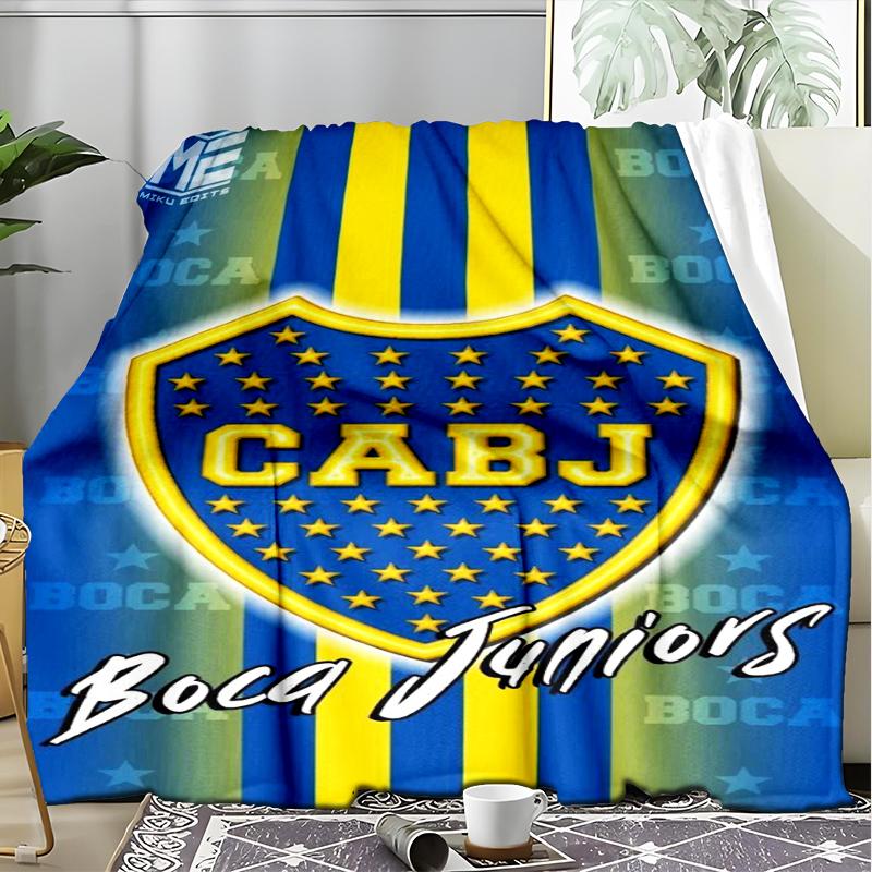 1pz Coperta Morbida in Flanella Stampata Boca Football Club per Camera da Letto Adulto Soggiorno Divano Campeggio Viaggio Regali per Fan Regali di Natale