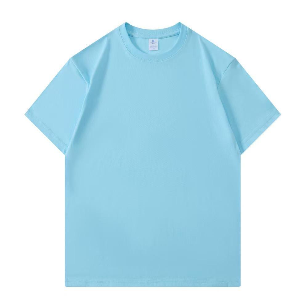 500g Combed Cotton Unisex Solid Color Short Sleeve T-Shirt