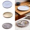 Bathroom Counter Organizer Wood Round Dinner Plate Wooden Serving Tray Platter for Food
