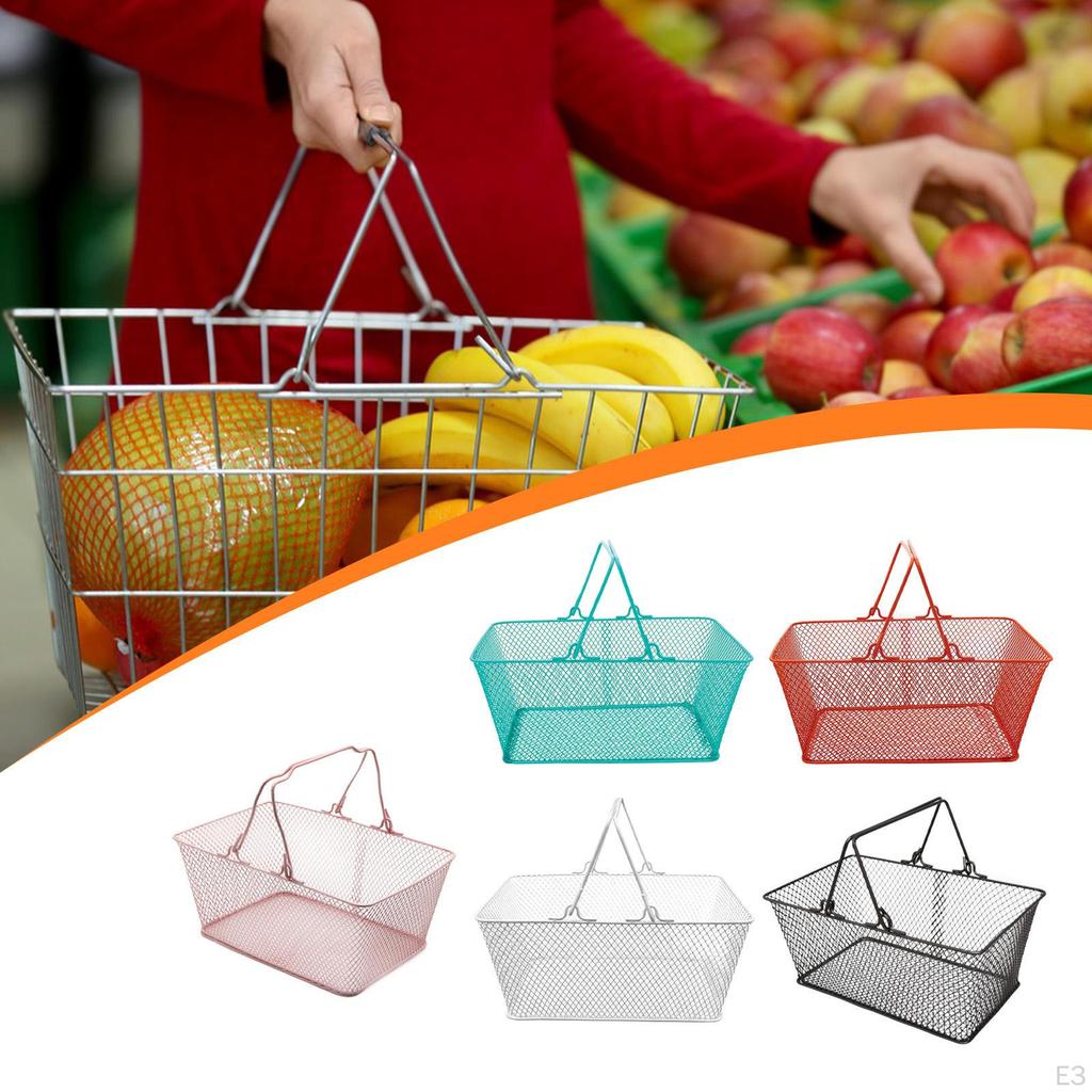 Nákupní košík Kosmetika Ruční nákupní košíky s rukojetí pro supermarket