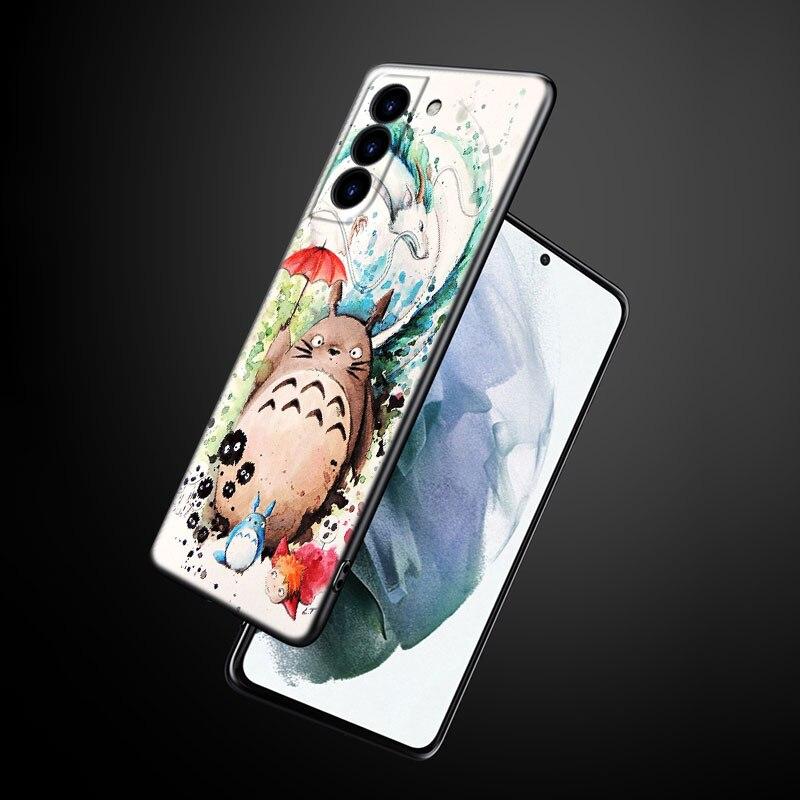 

Чехол для телефона Studio Ghibli Тоторо для Samsung Galaxy S22 Pro S21 S20 Ultra FE S10 Lite 5G S10E S9 S8 Plus, мягкий черный чехол из ТПУ Samsung S21 FE
