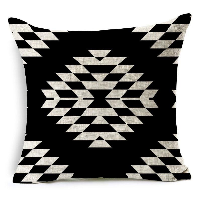 Super Soft Ethnic Throw Pillow Cover With Geometric Pattern For Stylish Home Decor