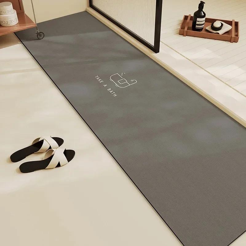 Bathroom Carpet Non-slip Absorbent Floor Mat Soft Diatom Mud Long Home Decoration Bath Rug Water-absorbent