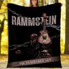 1pc Rammstein1 Theme Blanket - Digital Print, Polyester, Cozy for All Seasons, Perfect for Outdoor, Camping, and Travel