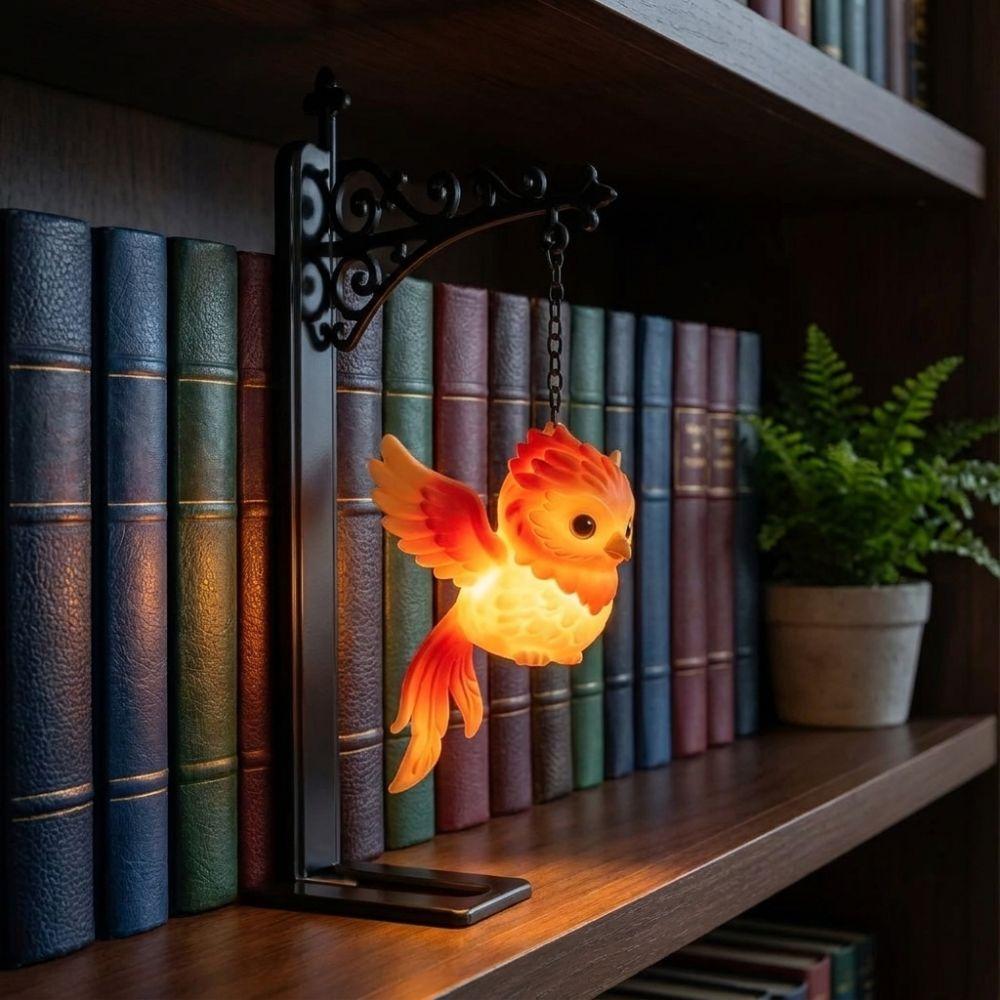 Wrought Iron Owl Bookshelf Lamp Vintage Bookend Shelf Lamp Reading Nook Light  Birthday Gift