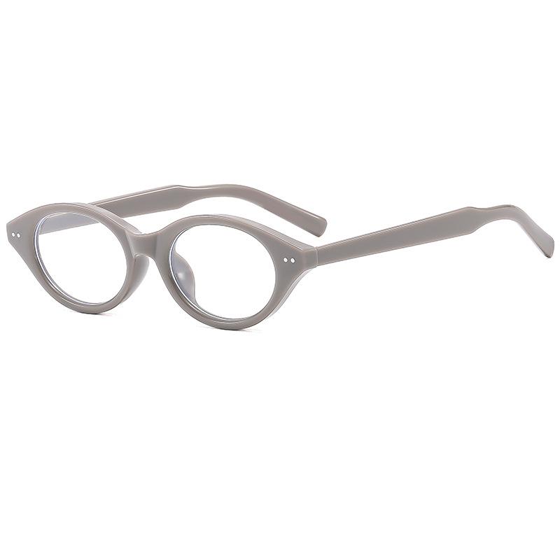 Retro Cat Eye Anti-Blue Light Glasses: Oval, Myopia-friendly Nerd Eyeglass Frames with Small, Fashionable Flair.