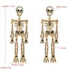 Women's Skeleton  Alloy Rhinestone Drop Earrings Personality Long Exaggerated Earrings