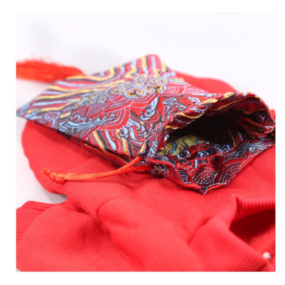 New Year's Dog Cat Pet Supplies Autumn and Winter Sea Waves Tassel Sweater Fleece Cat Two-legged Dog Clothes