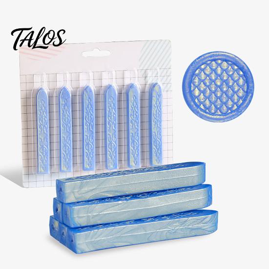 Wax Seal Sticks for Invitation 6PCS Aurora Sealing Sticks, Multi-color Gradient Strips, Without Dreamy Collage Core Stamp, Envelopes And Wedding