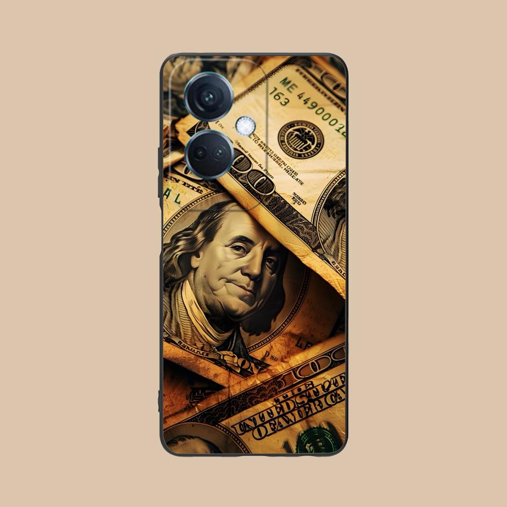 USD Dollar Matte TPU Mobile Phone Case for OPPO Reno 14 13 12 11 10 9 8 7 6 5 F T Pro 5G Colorful Printing Cover