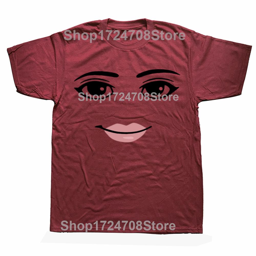 Novelty Robot Robloxs Woman Face Game Meme Tshirt Unisex Round Neck Short Sleeve Clothing Summer Top Tee