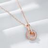 Innovative Design Full Natural Zircon Pendant Necklace Fashion  Rose Gold Color Romantic Gift Daily Fine Women Jewelry