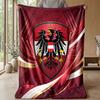 Austria Football Printed Flannel Blanket Skin Friendly Warm Decorative Throw for Indoor Couch Bed Daily Use