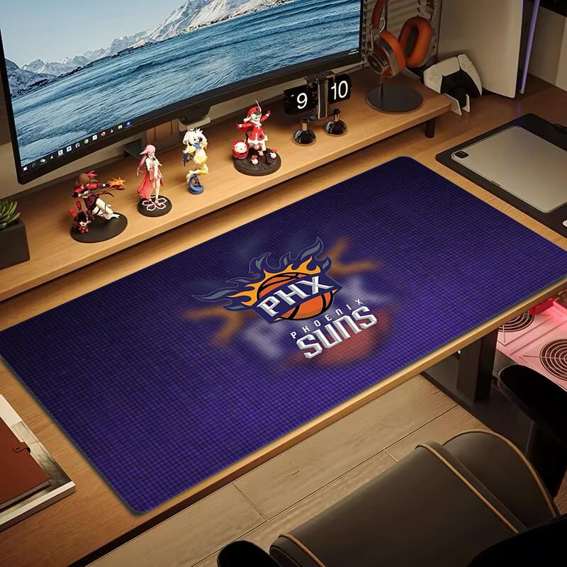 Phoenix Suns Mouse Pad Large Gaming Table Cushion Nonslip Laptop Tablet Big Mousepad Xxl Mat Mini Pc Playmat With Lock Edge