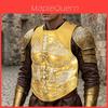 Medieval Roman Viking Knight Armor Cosplay Mask With Geometric Design For Costume Parties