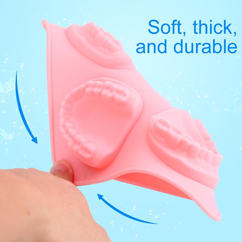 1 ks Forma na zmrzlinu Zubař Senioři Otec 4 otvory Dárkový žert Forma Zábavný tácek na led DIY Silikon ve tvaru zubů protézy