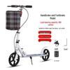 Foldable Two-Wheel Scooter for Adults & Kids - Starry Black with Dual Brakes