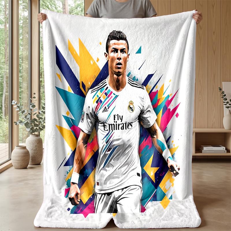 Cristiano Ronaldo Theme blanket Soft Flannel Blanket Plush Throw Blanket Cozy Sofa Bed Blanket for Home Decor
