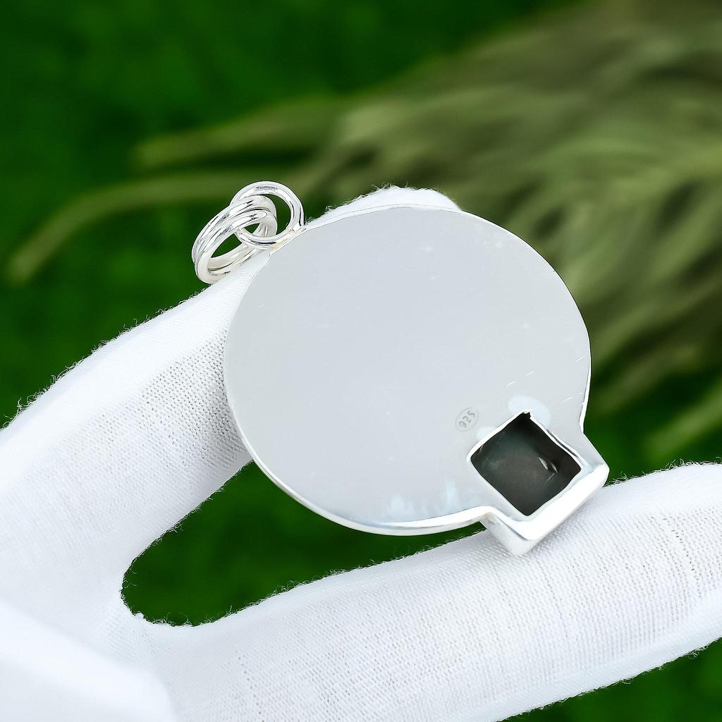 Memorial Day Sale 925 Silver Square Tibetan Turquoise Gemstone Pendant Jewelry