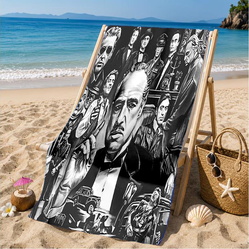 The God-father Beach Towel, Microfiber Beach Towel, Perfect For Pool, Beach, Travel, Home Decor Beach Party Fan Gifts