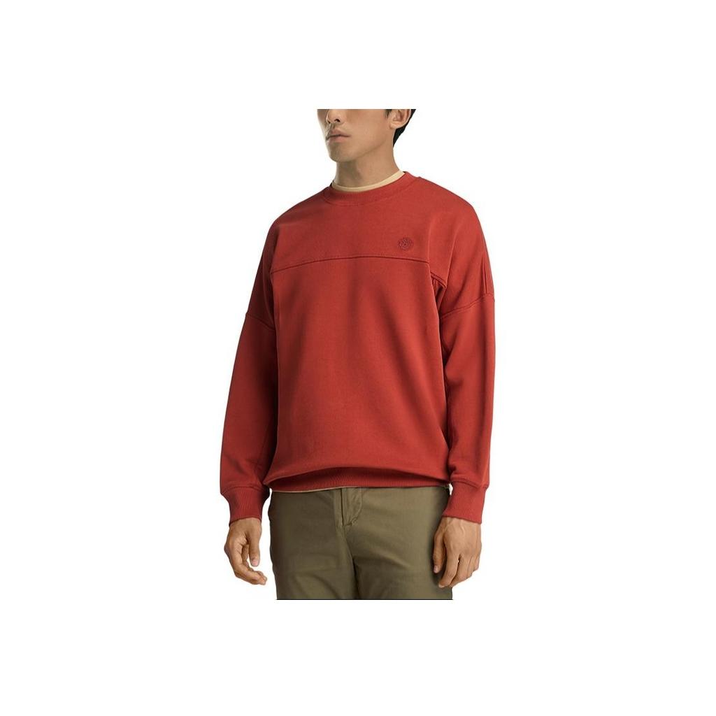 Timberland Round Neck Fleece Sweatshirt Men tops Burnt-Henna A69ZUEOD