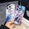 Elegant Genshin Impact K-Kamisato Ayaka Phone Case Black Matte Thin Phone Case For iPhone17 16 15 14 13 ProMax