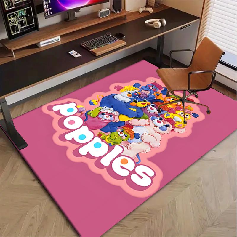 Popples Polyester Carpet, Soft Indoor Mat for Office Chair, Living Room, Computer Desk - Decorative Home Office Rug Design