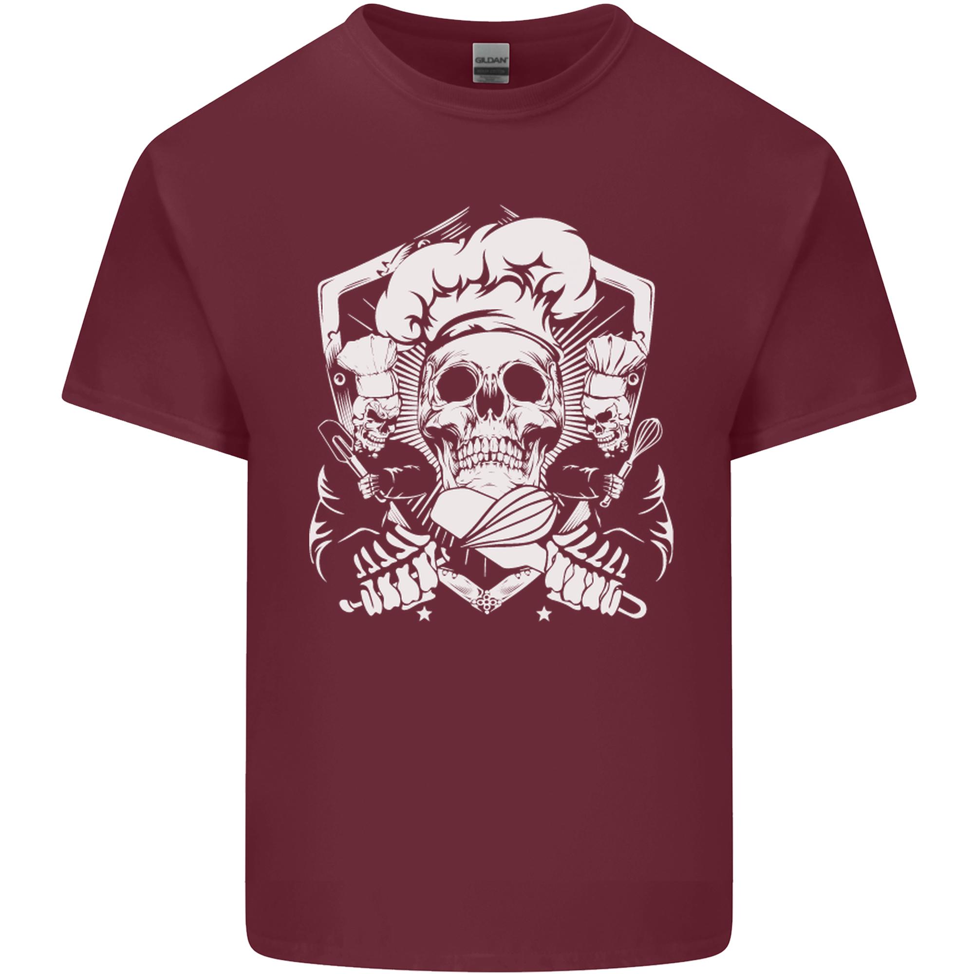 Skull Chef Cooking Cook Baker Baking Unisexs Light Cotton TShirt S