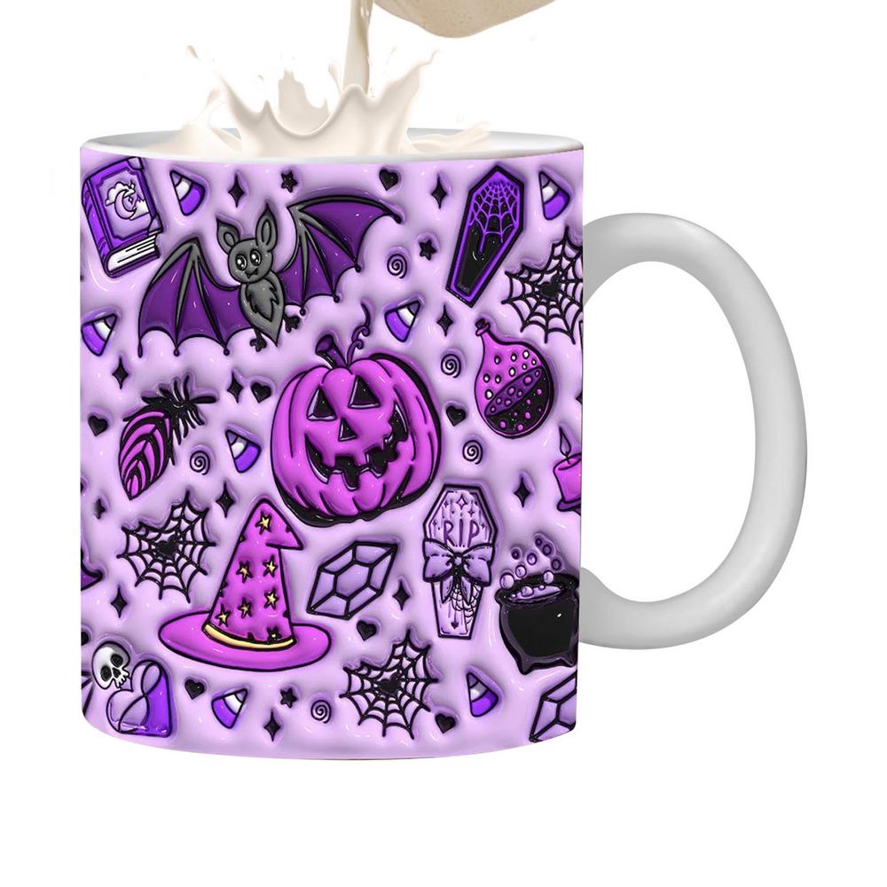 Pumpkin Cups Pumpkin Halloween Coffee Cups Cute Ceramic Drinkware With Handle For Autumn Holiday Birthday Tea Drinking Women Men