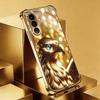 Golden Parrot Electroplated Glass Phone Case Suitable for Samsung Galaxy S26 S25 S24 S23 S22 S20 FE/Ultra/Plus Anti Drop