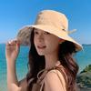 Korean Summer Large Brim Printed Double-Sided Fisherman Hat Women's Sun Hat Fashionable Outdoor Protection Cap
