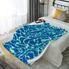 Abstract Pattern Blanket Microfiber Flannel Cover Blanket Bedroom Living Room Sofa Soft And Comfortable Home Decoration