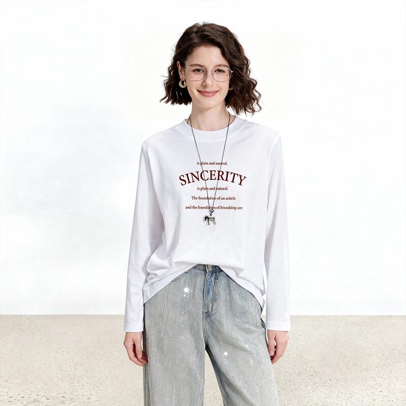 ENC Letter Print Long Sleeve T-Shirt M