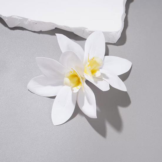 Women Hairpin Simulated Flower Shape Colorfast Hair Clip Back Head Hair Claw Daily Wear Party Hair Accessory