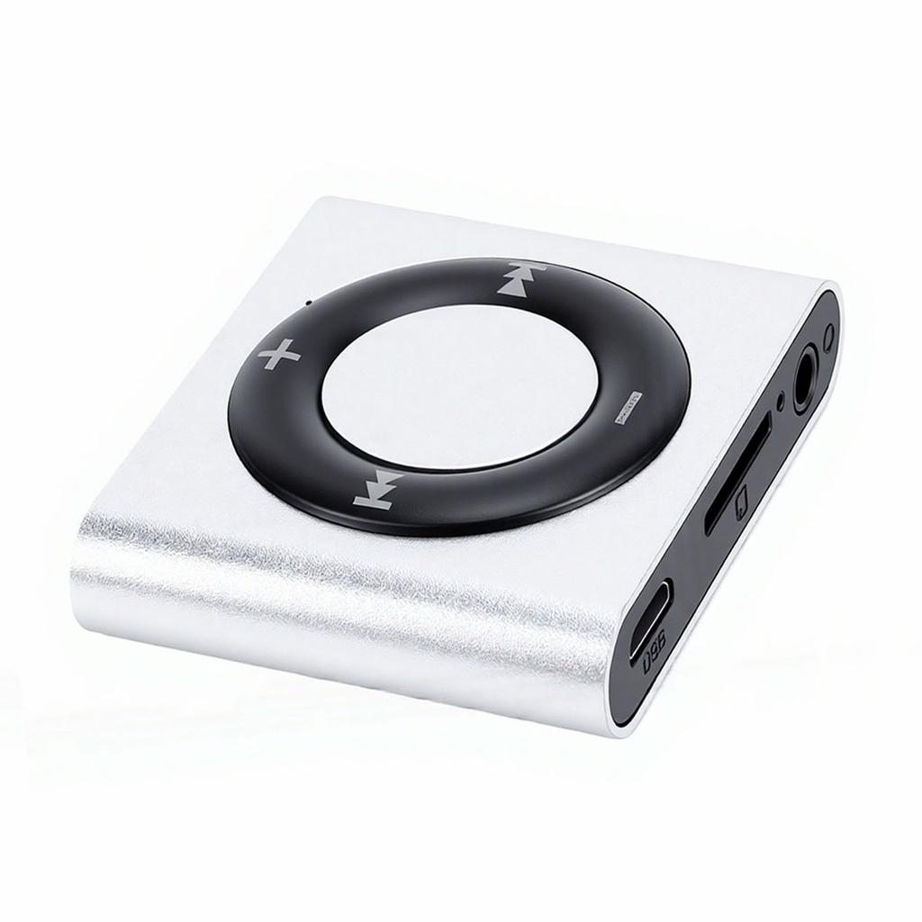 MP3 Player Portable Music Player with HiFi Sound Built in HD Speaker Aluminum Alloy Rechargeable Support Earphone with