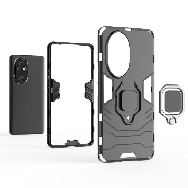 For Huawei Honor 200 Pro 5g Back Cover Phone Case Shockproof Armor Anti-Fall Metal Ring Holder Magnetic Protect Funda Coque Case